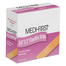 Manufacturer Varies Strip Bandages,Beige,3" L x 3/4" W,PK50 67550 Manufacturer