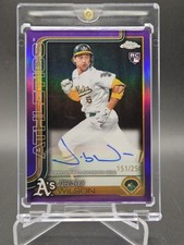 2025 Topps Chrome Jacob Wilson Rookie Auto RC Purple Refractor #/250 Athletics