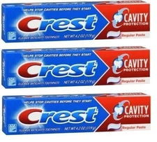 Crest Cavity Protection Fluoride Toothpaste Regular Paste 4.2 Oz X **3 Packs**