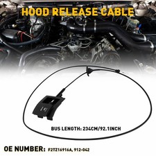 Hood Release Cable & Pull Handle For 92-96 Ford F-150 F-250 F-350 F53 F5...