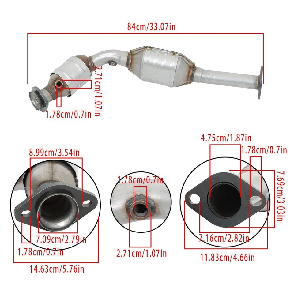 Catalytic Converters LH+RH For 96-02 Ford Crown Victoria / Mercury Grand Marquis Foto 2 de 4