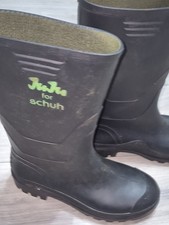 Juju for Schuh Wellies. Size 6/39. Black with green.