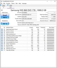 Samsung 860 EVO 1TB SSD 2.5'' SATA V-NAND MZ-76E1T0 Health 96% USED & TESTED