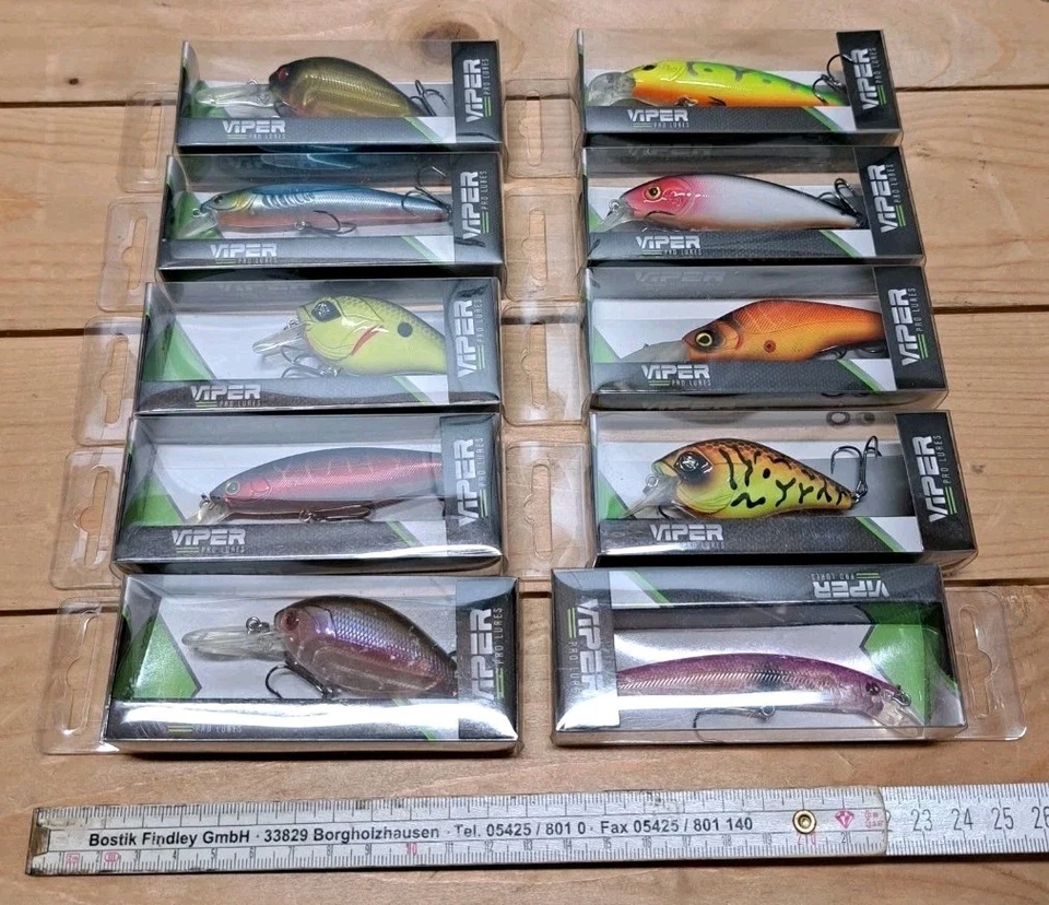10 × VIPER Wobbler Jerkbaits Crankbaits Angeln Köder Set NEU Raubfisch Hecht OVP - Bild 3 von 4