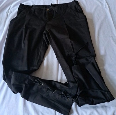 Coole Apart Da.Hose Schwarz Schnürung BW Stretch 46 Neu