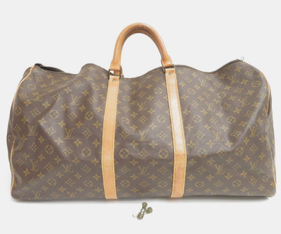 Authentic Louis Vuitton Monogram Duffle Boston Bag Keepall 60 F#53635