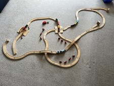 Brio Wooden Train Set Vintage Bundle Of 80+ Pieces 