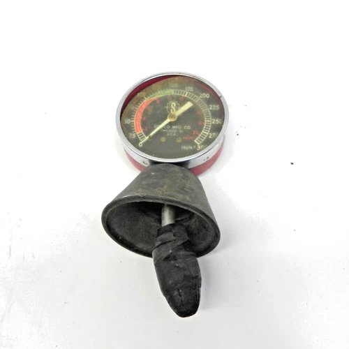 VINTAGE SUNCO MANUFACTURING CO MOTOR PRESSURE COMPRESSION GAUGE METER USED