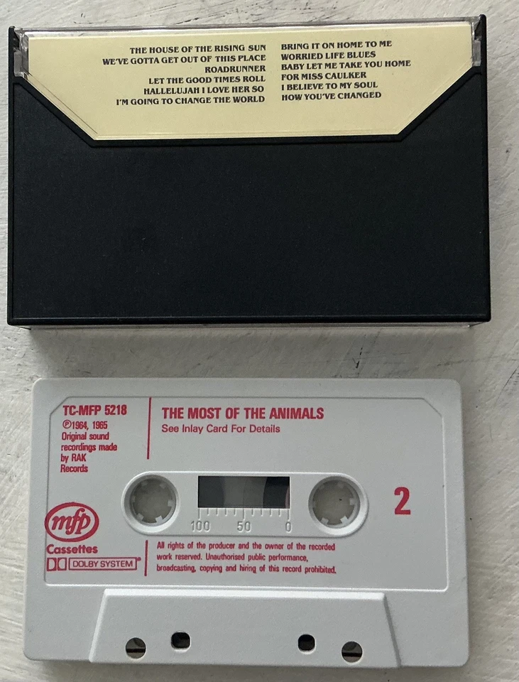 The Most Of The Animals Cassette Album TC_MFP5218 1971? Great Condition EX — 第 3/3 张图片