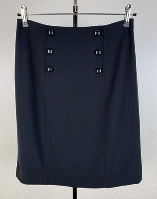 BANANA REPUBLIC Damen Gr. 38 Stretch Rock Pencil-Skirt schwarz Bleistiftrock 002