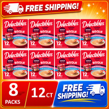 8 packs - Hartz Delectables Bisque Senior Variety Pack Cat Treats - 12 CT