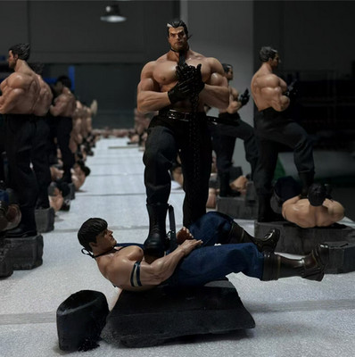 Hyperspace Studio LOL Darius VS Garen Resin Statue In Stock H45cm 2Body