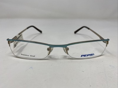 Pepsi Eyewear P3267 BROWN/TEAL 50-18-135 Metal Half Rim Eyeglasses Frame BN56