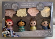 DISNEY 100 BATH BOMB  BODY WASH.4 SURPRISE .8 SCENTS-4 CHARACTERS- SEALED