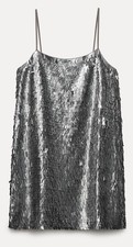 RP £229 ZARA ZW COLLECTION SEQUIN MINI DRESS OCCASION PARTY BALL GOWN NEW SIZE M