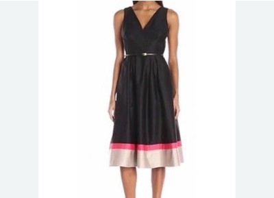 calvin klein fit and flare dress plus size Calvin Klein NWT Chiffon Handkerchief Hem Fit and Flare Dress Plus size 14W
