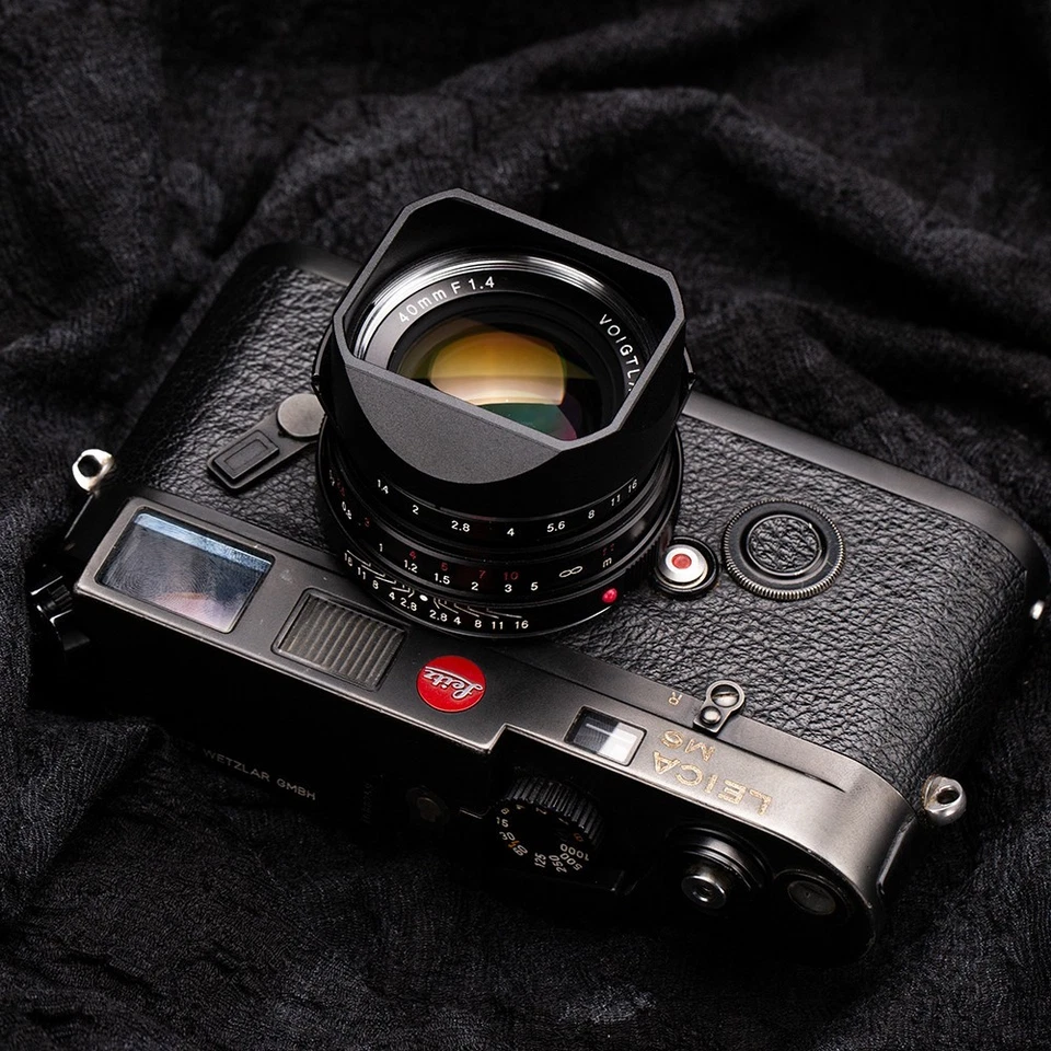 For Leica 35F2aa VM 40 1.4 VM 50 1.5 Bayonet Metal Lens Hood Shade Replace LH-6 - Image 2 of 4