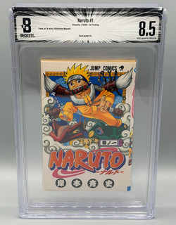Naruto Vol 1 #1 1st Printing Shueisha Shonen Jump Manga Comic BGS 8.5 W/ DJ