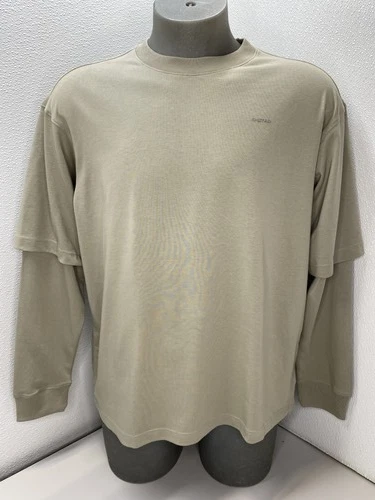 G-Star Raw Mens T-Shirt Elephant Skin Beige Size M Double Sleeve Boxy *SAMPLE*