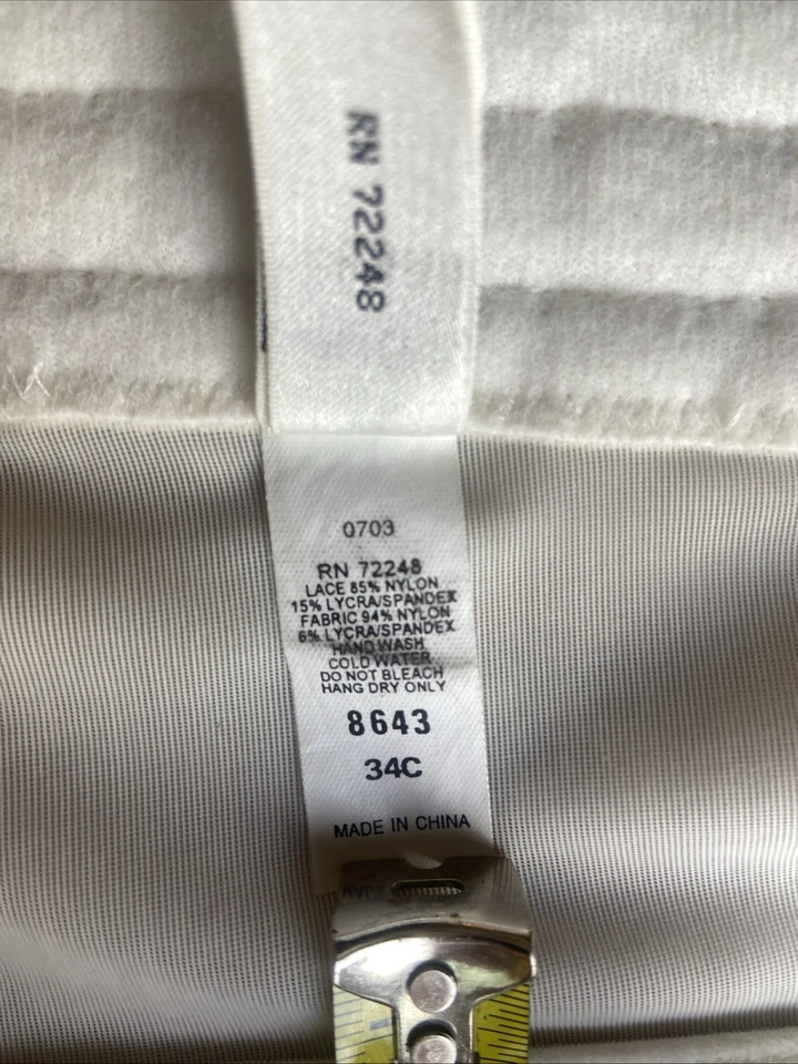 Corsé Felina vintage para mujer 34C Bustier crema Y2K años 90 satinado seda nupcial Foto 4 de 4