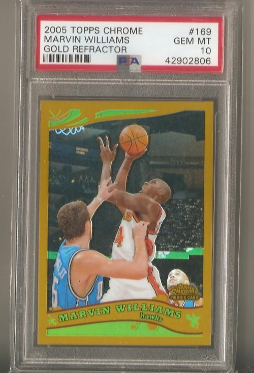 2005-06 Topps Chrome MARVIN WILLIAMS Gold Refractor Rookie RC /99 #169 PSA 10