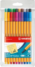Fineliner Point 88 - Wallet of 20 - Assorted Colors