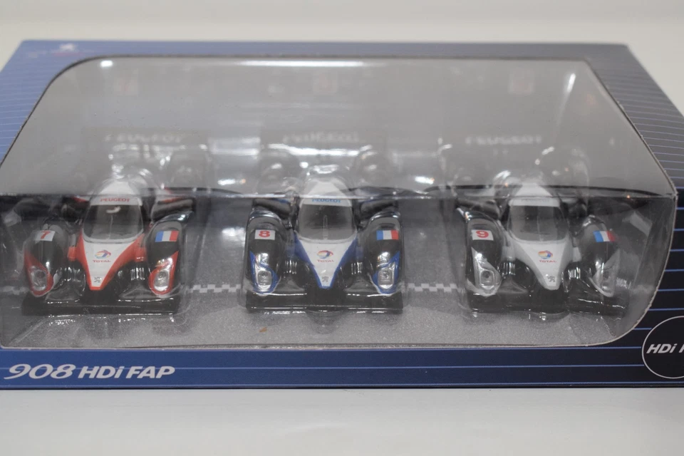 B86 1:64 3 дюйма 3 дюйма NOREV PEUGEOT 908 HDI FAP LE MANS 2008 COFRET ПОДАРОЧНЫЙ НАБОР КАК НОВЫЙ В КОРОБКЕ - Изображение 3 из 4