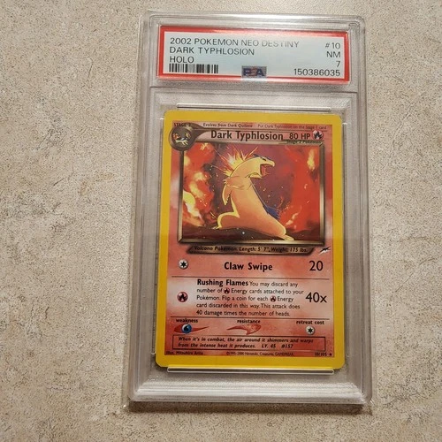 2002 Pokemon Neo Destiny DARK TYPHLOSION Holo 10/105 PSA 7 Nm