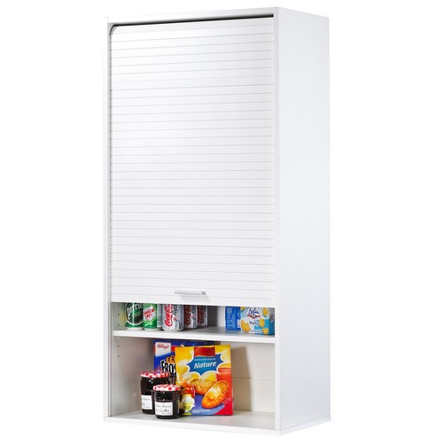 SIMMOB Küchenschrank Hochschrank Oberschrank Schrank Rollladentür H123,6 x B60cm - Bild 2 von 15
