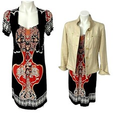 Carole Little Dress Womens Size 6 Lot Blazer Orange Shift Work Office Career