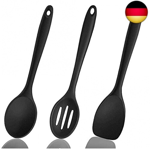 3er Set Silikon Kochlöffel - Hitzebeständig & Antihaft Für Deine Küche
