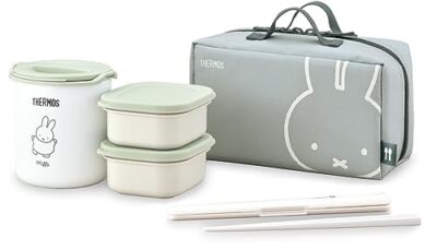 Miffy Thermos DBQ-256B LTG Insulated Lunch Box Approx. 0.6 Cm Light Green