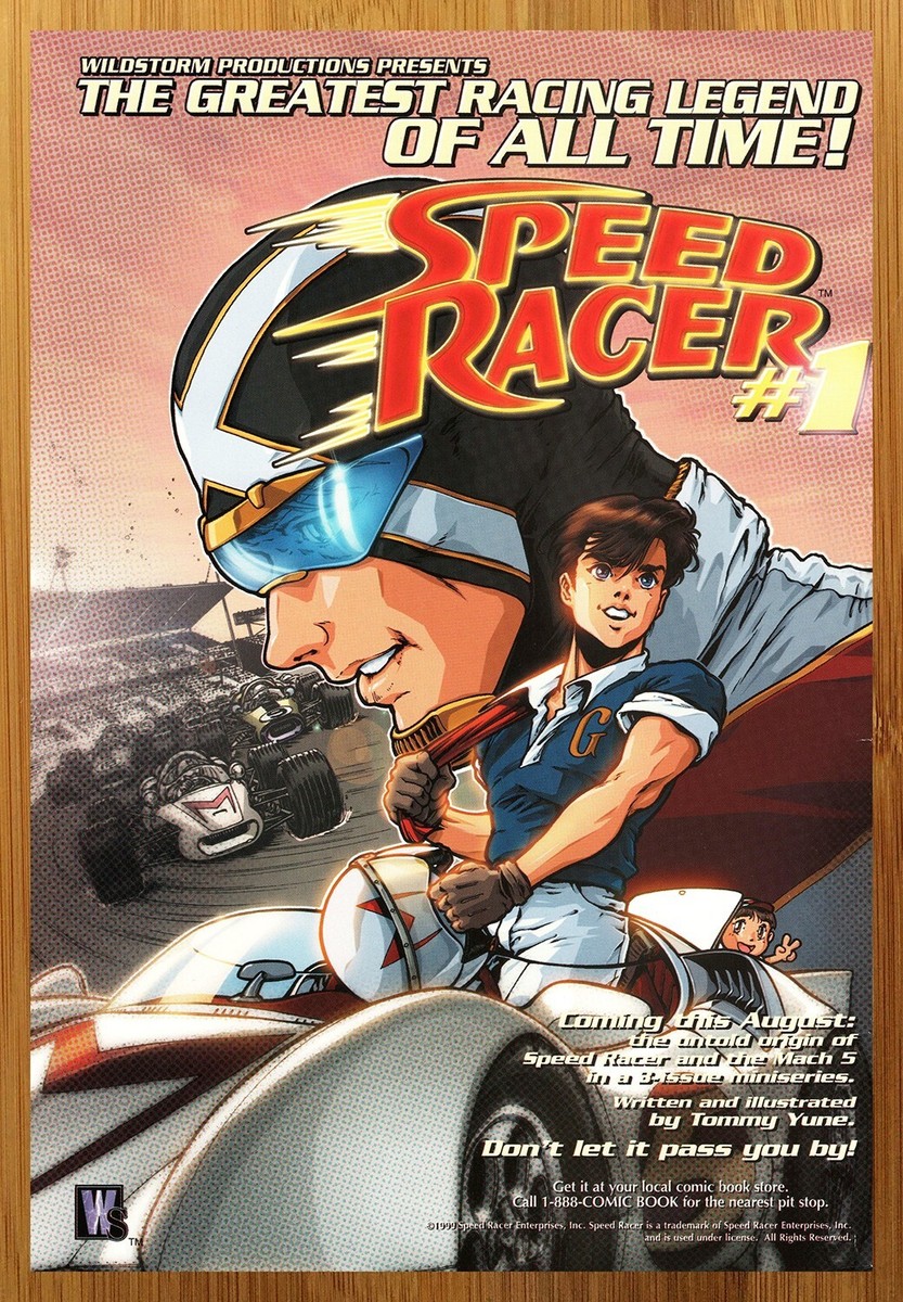1999 Wildstorm Comics Speed Racer Vintage Print Ad/Poster Tommy