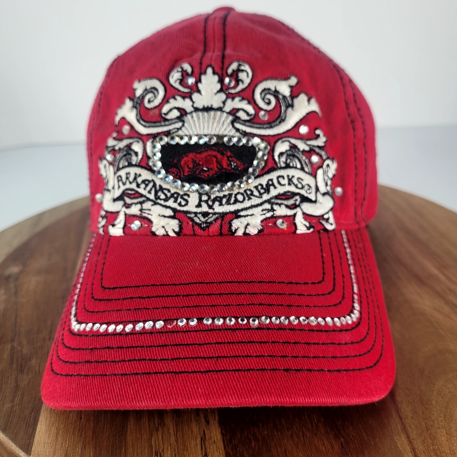 NCAA Arkansas Razorbacks Adjustable Studded Women's Hat for Team Sports