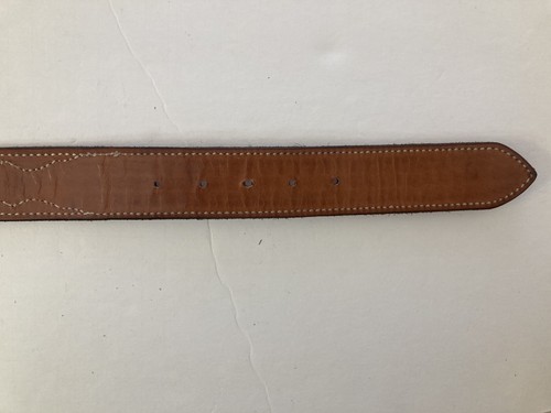 Cintura uomo Texas Saddlery taglio a mano pelle western imbracatura dorata marrone US: 30 - Foto 7 di 10