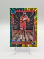 Usman Garuba 2021-22 Panini Donruss Rated Rookie Green & Yellow Holo Laser #238