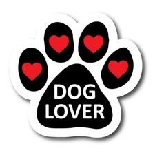 Dog Lover Pawprint Car Magnet By Magnet Me Up 5" Paw Print Auto Truck Decal