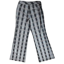 G.I.L.I Wide Leg Bell Bottom Gray Plaid Sz 2 Wide Leg Pants 70ties Cool Comfy