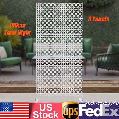 3pcs Outdoor Privacy Screen Metal Balcony Decorative Screen 35.4*23.6 In