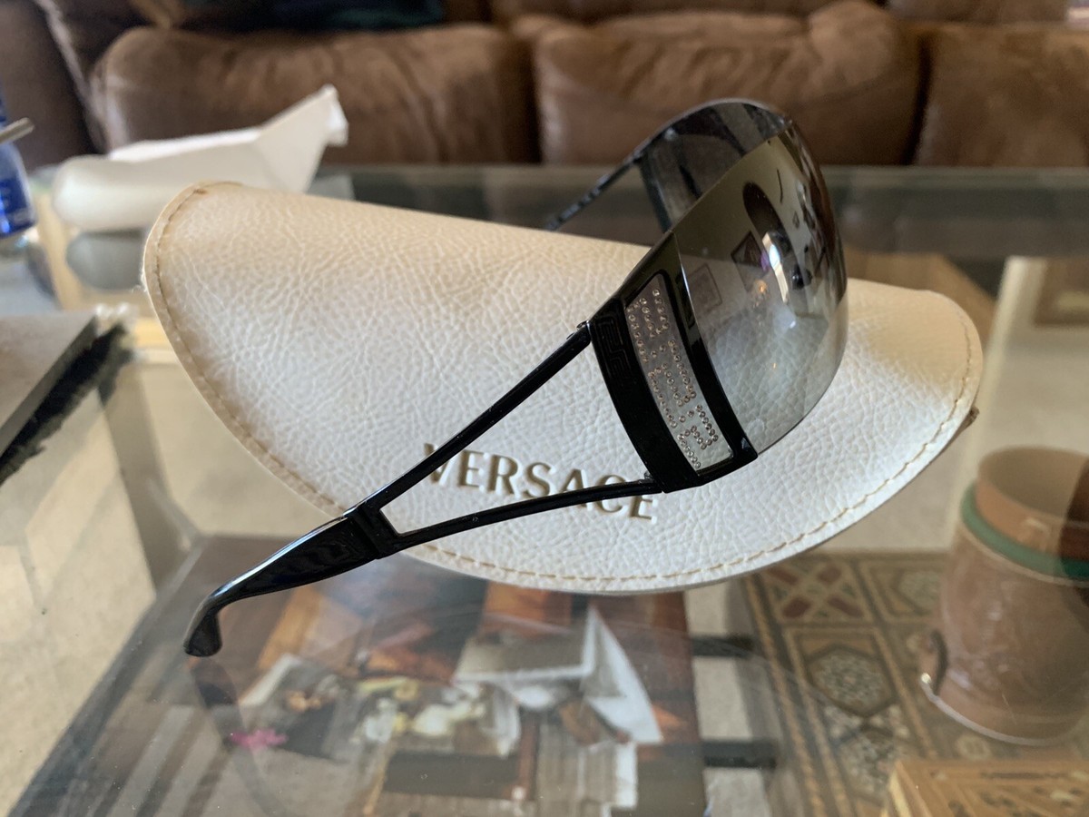 Versace MOD 2058-B 1009/8G Black Women's NO MISSING CRYSTALS