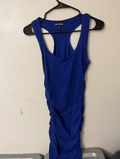 Express Womens Size M Side Knot Scoopneck Sleeveless Summer Dress Blue