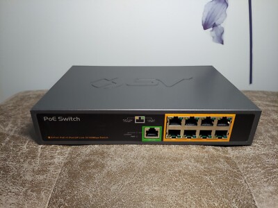 BV-Tech POE-SW801 8 PoE+ Ports With 1 Ethernet Uplink 120W Black New Open Box