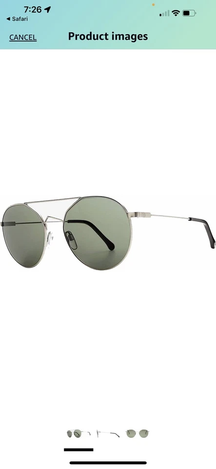 ELECTRIC VISUAL - Aviator Sunglasses Matte Silver Frame w Grey Lenses Brand NEW - Image 3 of 4