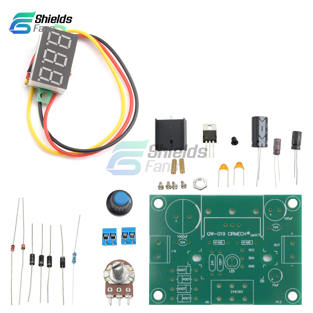 Modulo Regolatore Di Tensione LM317 Con Display Digitale – Ingresso DC 3-30V, Uscita 1.25-28V Regolabile, Max 2A, Per Alimentatore Fai Da Te - 2