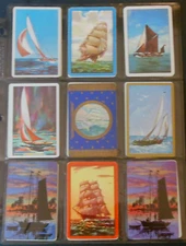 Ships - Clipper - Sailboat - Gondola - 9 Vintage Swap Playing Cards - 1 Pair