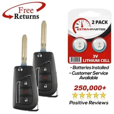 2 Remote 3btn Smart Fob Flip Key For Scion and Toyota (HYQ12BFB, H Chip)