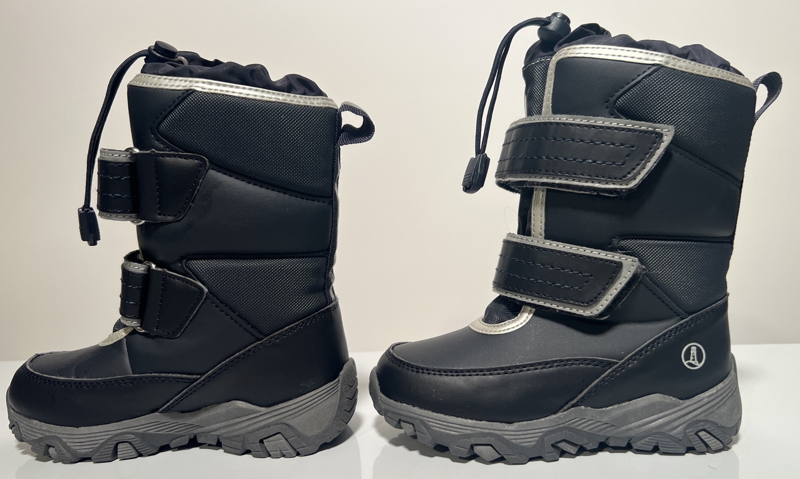 Lands End Winter Kids BLACK Snow Flurry Insulated Boots Youth