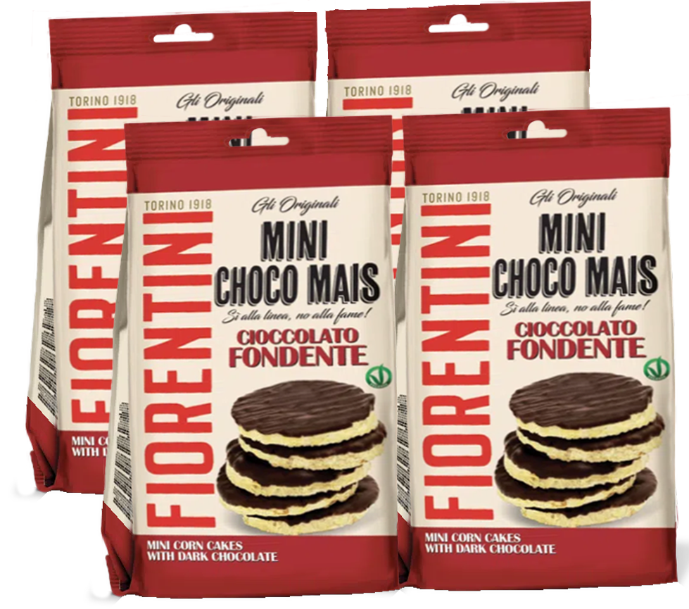4X Fiorentini Mini Choco Rice Gallette Riso Cioccolato Fondente 60g