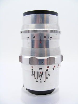 Feinmess Dresden 105mm f4.5 Bonotar RED V manual lens no 06268