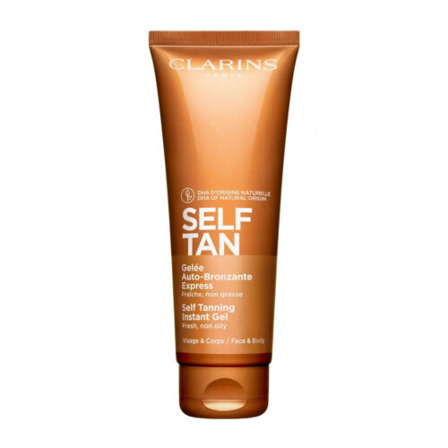 CLARINS SELF TANNING INSTANT GEL, Fresh and Non Oily, 4.5oz SEALED IN TESTER BOX